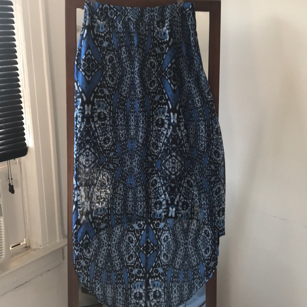 Navy/Black High-Low Skirt